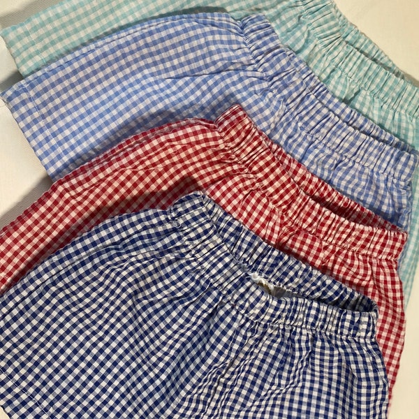 Boys gingham shorts/gingham summer shorts/summer shorts/boys shorts