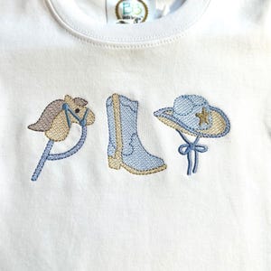 Boys Cowboy shirt/Cowboy Trio Embroidery/Little Buddy/future cowboy embroidery/western embroidery/monogrammed shirt  for boy