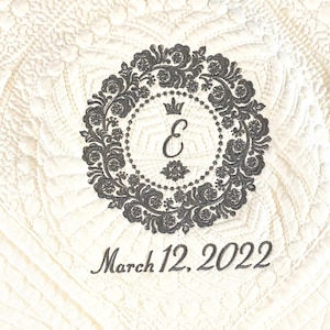 Wedding heirloom quilt/personalized quilt/Wedding gift/Anniversary gift/custom embroidered quilt/custom quilt/heirloom