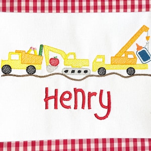 Boys Back to School construction shirt/construction Embroidery/Monogrammed shirt for boy/Back to school Embroidered shirt