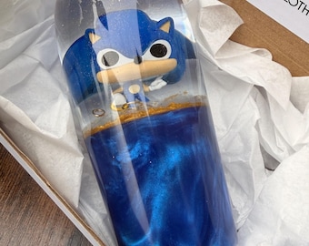 Handcrafted Sonic The Hedgehog Shift Knob for Manual Transmission, thread adapters available.
