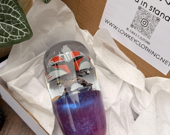 Handcrafted Sabine Wren from Disney’s Star Wars Shift Knob for Manual Transmission, thread adapters available.