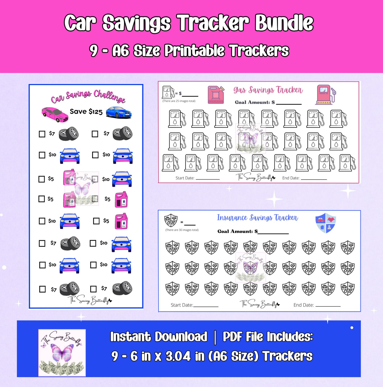 Printable Car Savings Tracker Bundle: A6 Budgeting (PDF Download) - Etsy