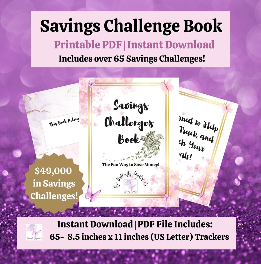 Printable Savings Challenge Book/digital Savings Book/ Low Income Savings Challenge Book/ Color ...