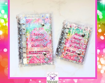 2K Saving Butterfly Challenge Binder Set, Mini 2K Savings Trackers and Cash Envelopes, Low Income Cash Budget Binder, Fun and Easy Savings