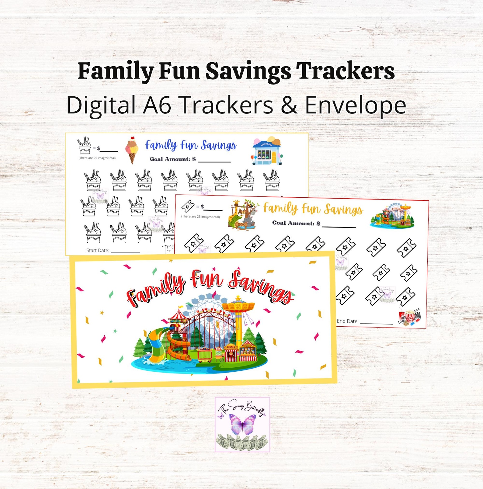 Fun Tracker Pass Printable Family Fun Savings Tracker: A6 Printable With Cash Envelope ...