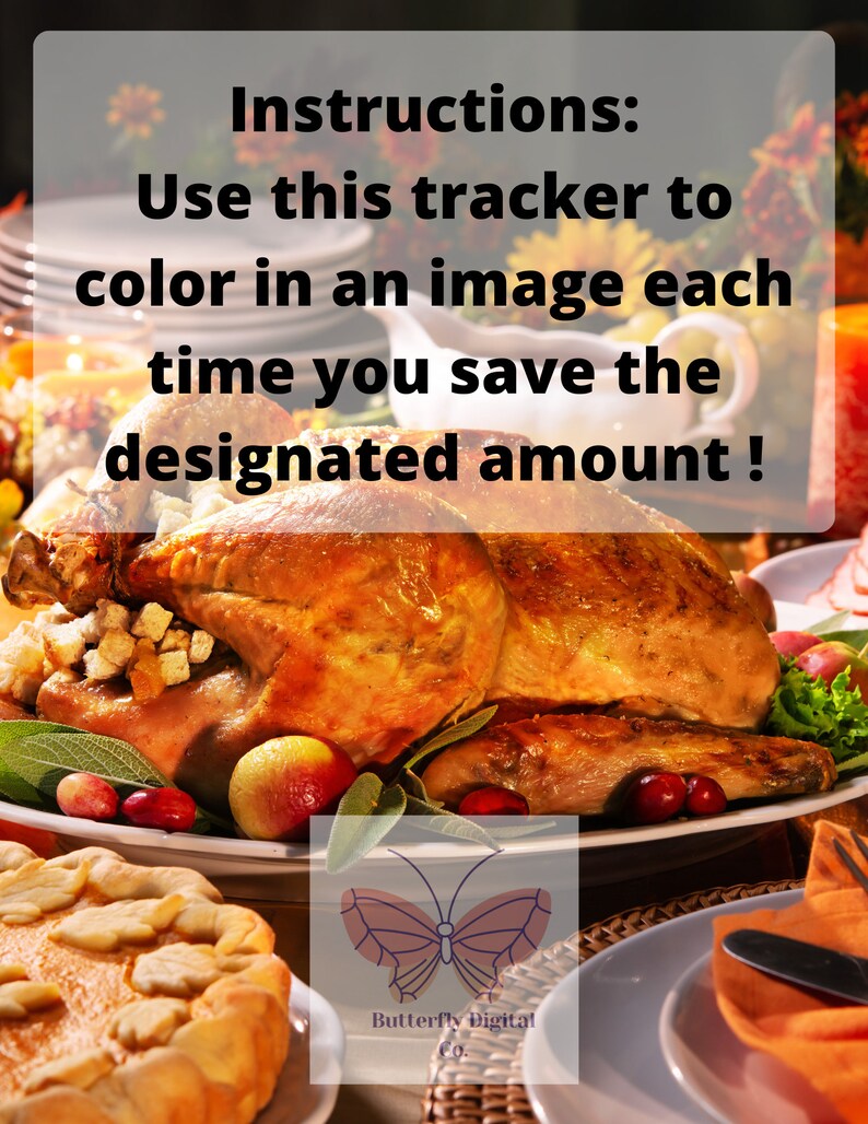 Printable Thanksgiving Savings Tracker A6/ Fall Savings/ | Etsy