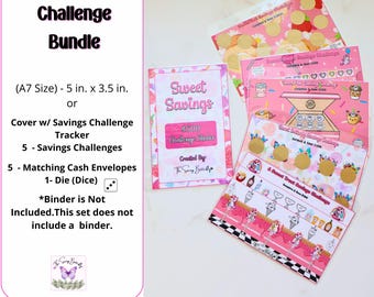 Mini Sweet Savings Challenge Bundle: 500 Dollar Savings Tracker Set
