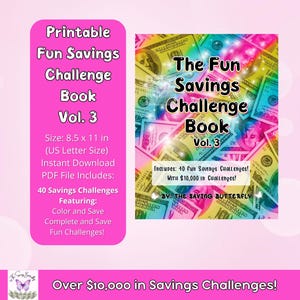 Livro de Desafios de Economia Divertida para Imprimir 2025 Volume 3 | Colorir e Economizar | Jogos de Dados e Cartas | Planejador de Orçamento | Economize 10 mil | Rastreador de Estoque