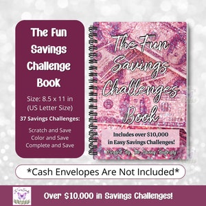The Fun Savings Challenge Book/ US Letter Size Savings Book/ Low Income Savings Challenge Book/ Color and Save Book/ Scratch and Save Book