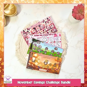 November 2025 Savings Challenge Bundle: A6 Tracker Set, Fall Theme