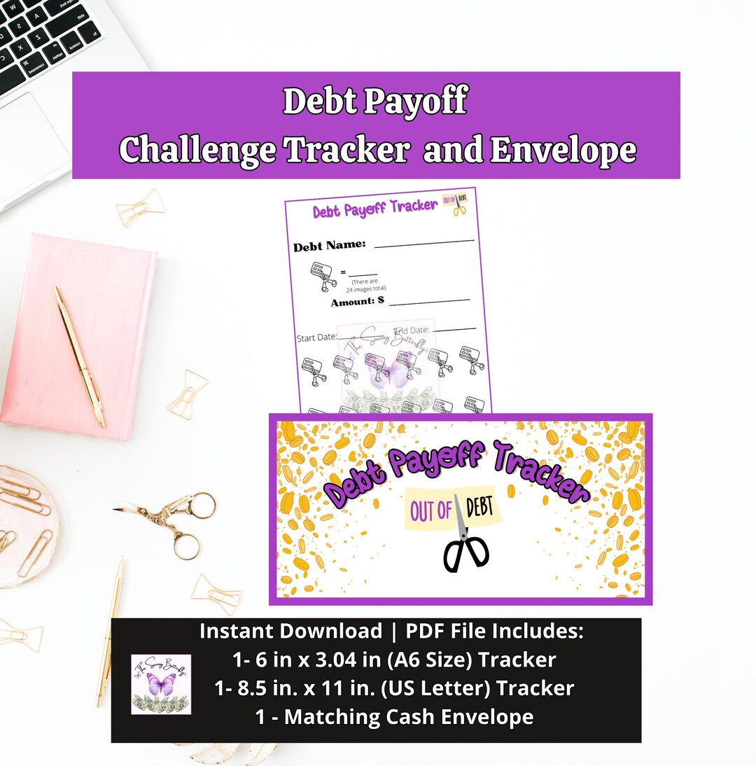 Printable Debt Payoff Challenge: A6 Binder Insert (PDF) - Etsy