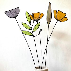 Stained Glass Flowers 5 Stem Bouquet
