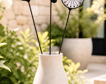 Stained Glass Dandelion Flower Stem – Wildflower Sun Catcher