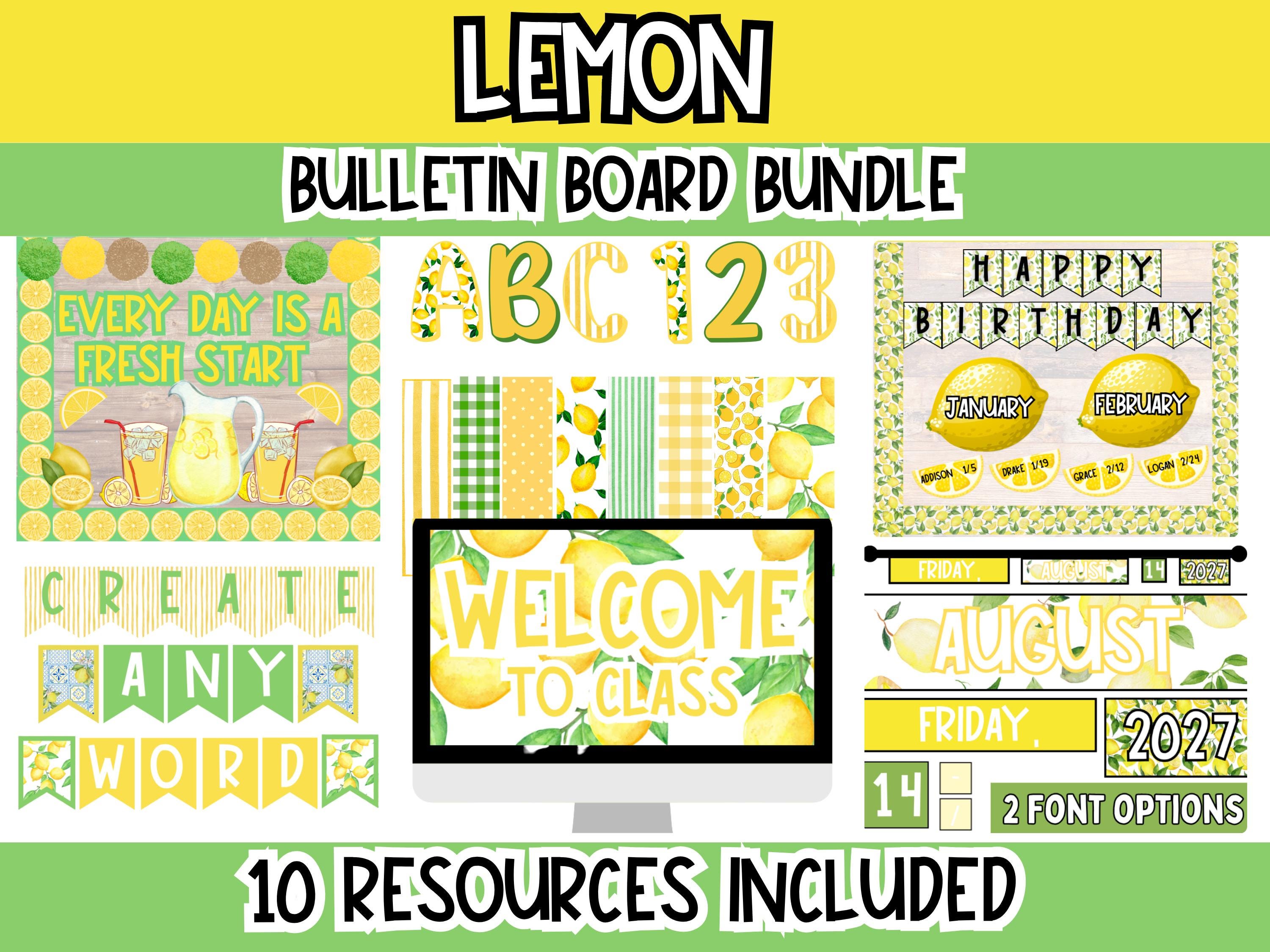 Lemon Bulletin Board Bundle | Editable Classroom Decor | Printable ...