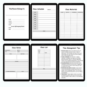 Printable Student Planner: Executive Functioning Assignment Tracker ...