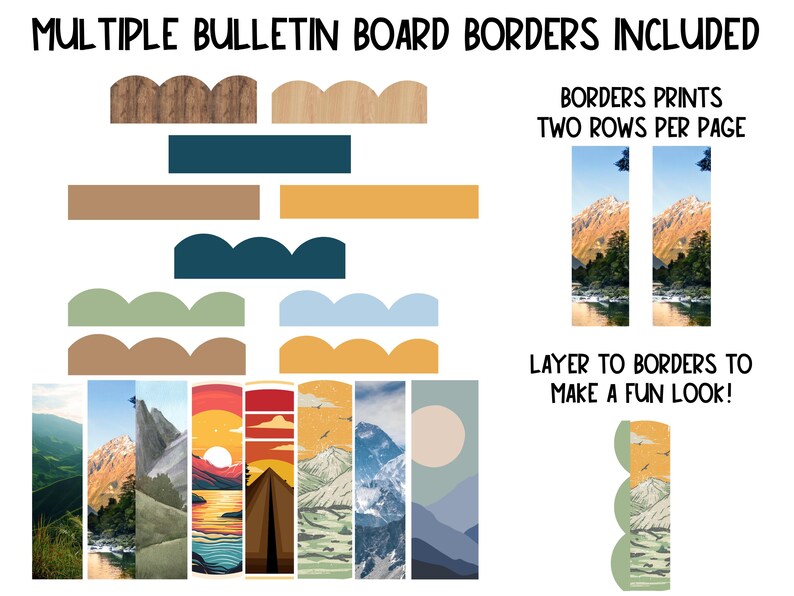 Mountain Bulletin Board Bundle | Adventure Classroom Decor | Nature ...