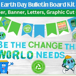 Earth Day Bulletin Board for School Classroom or Hallway/Classroom Door Decor Science Bulletin Board Kit