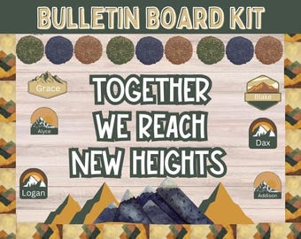 Kit de tablón de anuncios de montaña l Juego de tablón de anuncios de montaña l Decoraciones de montaña para el aula l Decoraciones de montaña para la puerta l Decoración de la clase