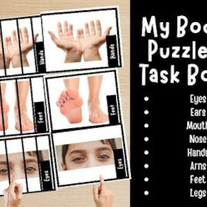 My Body Science Puzzle Task Box l Science Homeschool Activity l Science Montessori Puzzle l Special Education Task Box l Life Skills Lesson