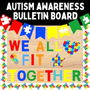 Back to School Bulletin Boarder Kit Autism Awareness Boarder Classroom Door Decorations Special Education Classroom Decorations Autism Board