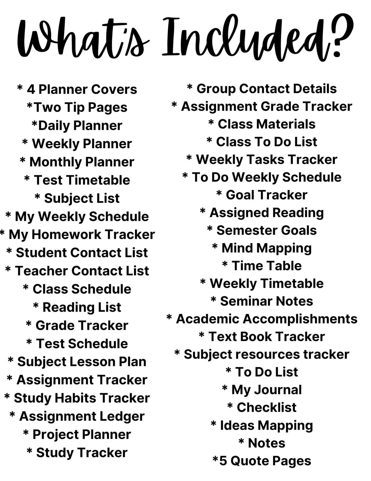 Printable Student Planner Executive Functioning Assignment Etsy