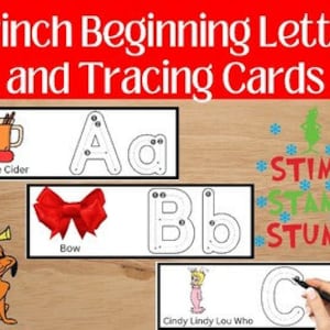 Actividad del cuadro de tareas de rastreo/carta inicial del día del Grinch de educación especial