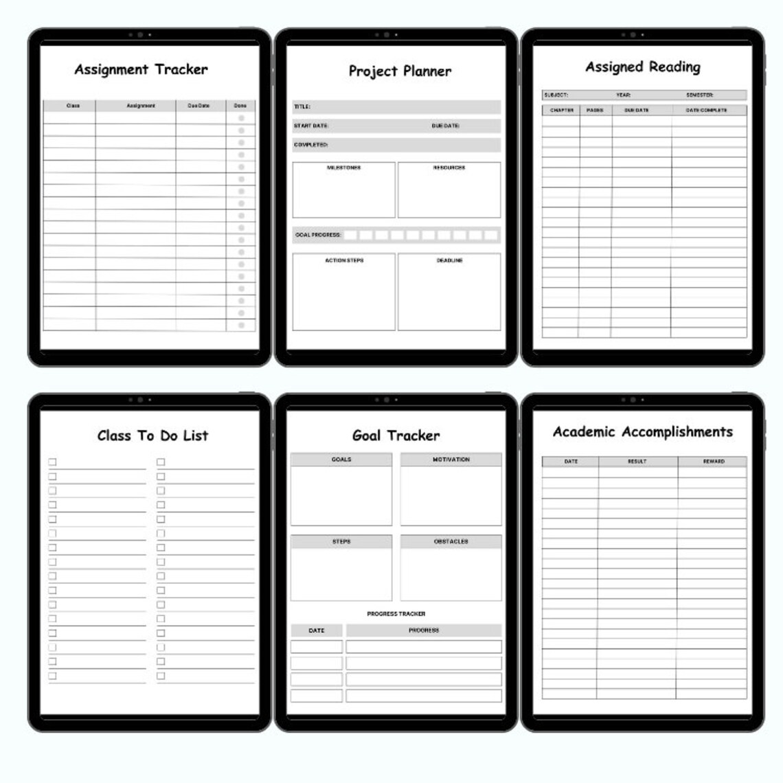 Printable Student Planner Executive Functioning Assignment Etsy