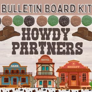 Western Bulletin Board Kit l Western Bulletin Board Set l Western Classroom Decorations l Western Door Decorations l Western Class Decor