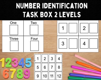 Number Match Learning Activity l Montessori Match l Homeschool Math Activity l Special Education Task Box l Kindergarten Center l Preschool