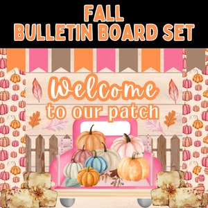 Fall Bulletin Board Kit for Elementary Classroom Decor - Homeschool Class Printable Decor - Kindergarten Fall Door Decor - Pumpkin Patch