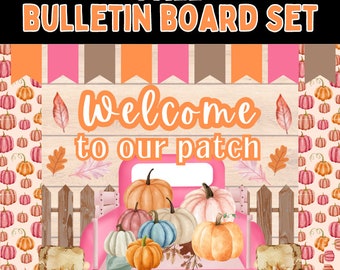 Fall Bulletin Board Kit for Elementary Classroom Decor - Homeschool Class Printable Decor - Kindergarten Fall Door Decor - Pumpkin Patch