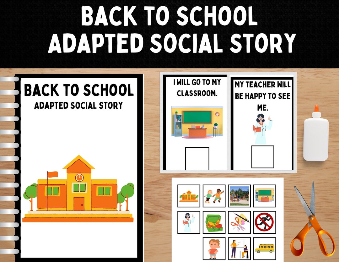 Back to School Social Story Interactive Book for Social Emotional