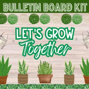 Plant Bulletin Board Kit l Plant Bulletin Board Set l Plant Classroom Decorations l Plant Door Decorations l Plant Class Decor