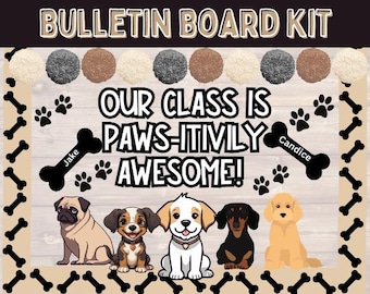 Kit de tablero de anuncios para perros l Juego de tablero de anuncios para perros l Decoraciones para aulas de perros l Decoraciones para puertas de perros l Decoración para aulas de perros