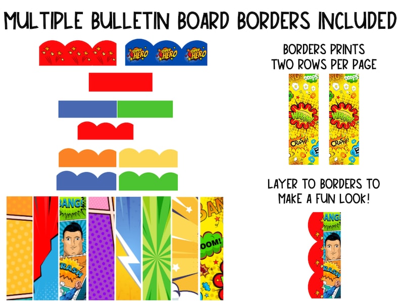 Superhero Bulletin Board Bundle | Editable Classroom Decor | Printable ...