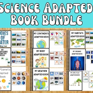 Interactive Science Book Set Pre-K, Kindergarten, Homeschool, Montessori, Special Education Printable (Science Activities) Adapted Books