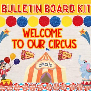 Circus Bulletin Board Kit l Circus Bulletin Board Set l Circus Classroom Decorations l Circus Door Decorations l Circus Classroom Decor