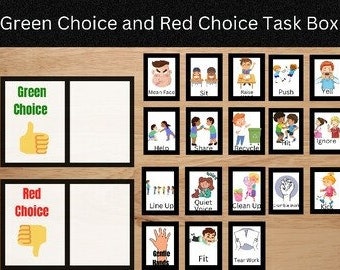 Behavior Management Red and Green Choices - Social Emotional Activity ...