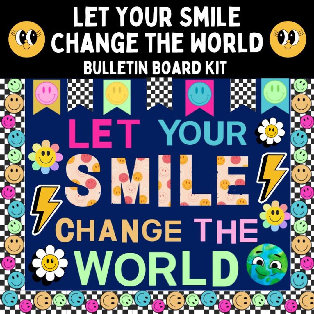 Back to School Retro Bulletin Board Kit L Class Door Decor L Elementary