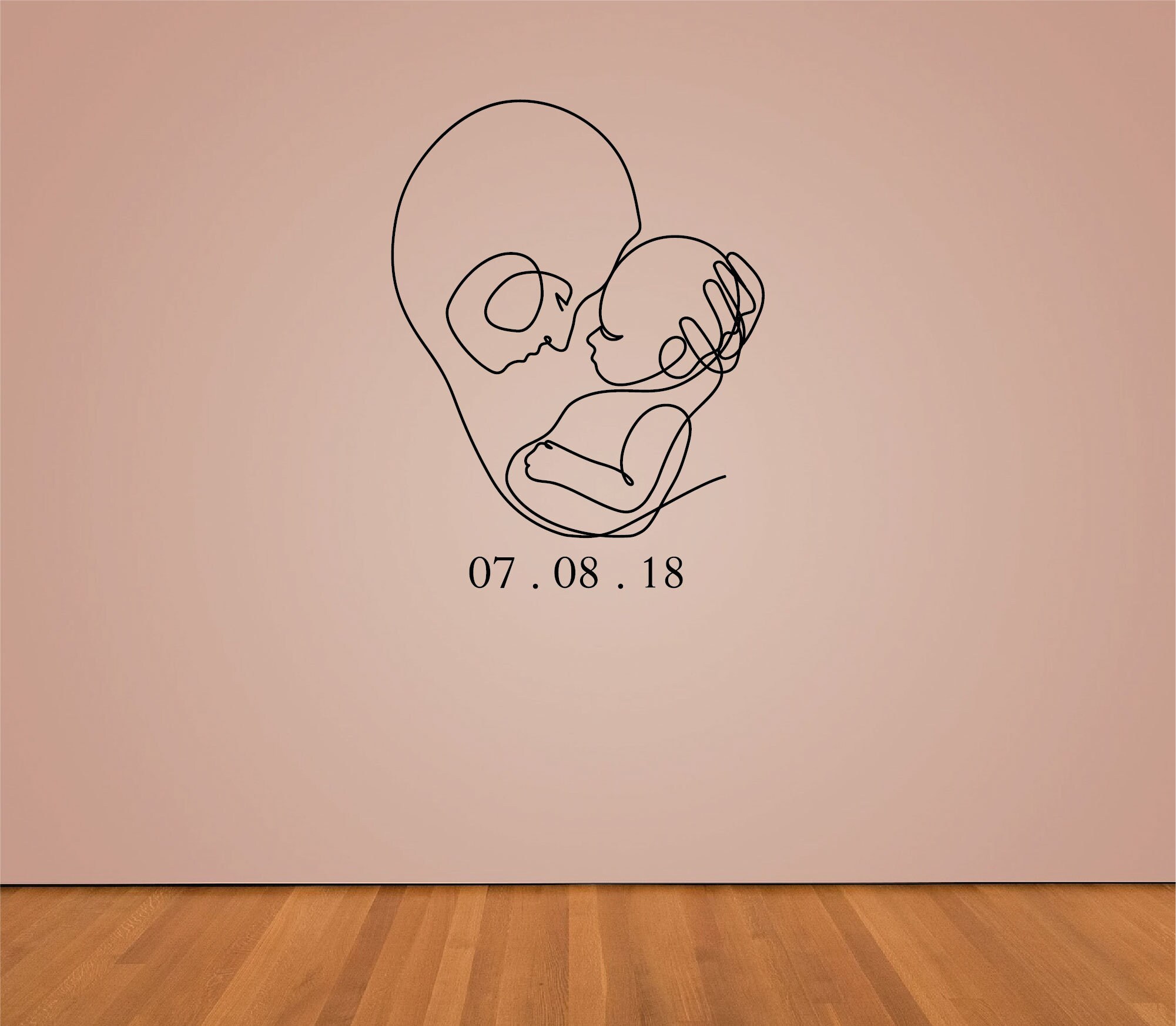 sticker Mural_Line Art_Baby Love