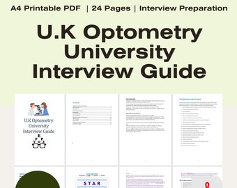 Optometry University Interview Guide | U.K | Digital Download