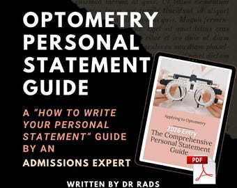 Optometry Personal Statement e-Guide 2026 | Instant Digital Download