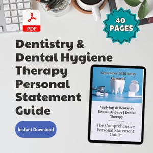 歯科および歯科衛生療法 パーソナルステートメントEガイド 2026 | デジタルダウンロード