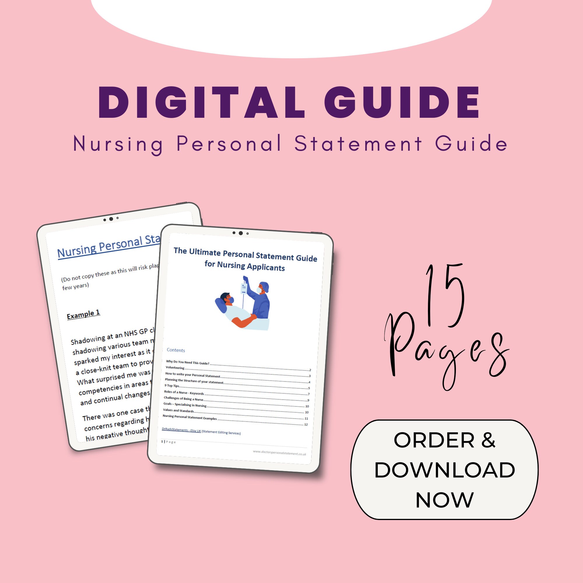 Nursing Personal Statement Guide INSTANT DOWNLOAD Etsy