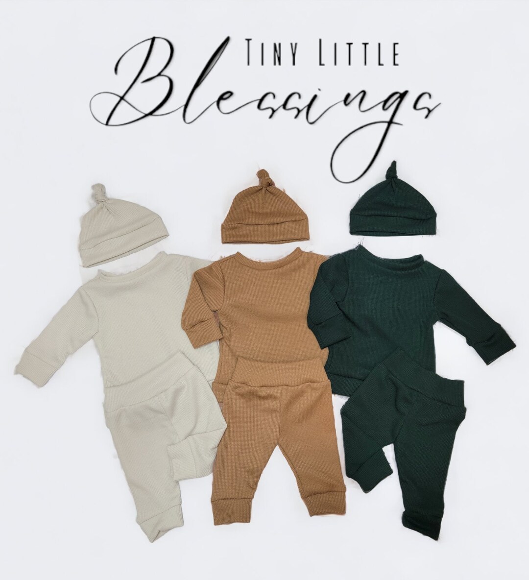 Waffle Knit Baby Joggers Outfit Newborn Boy, Coming Home Outfit Baby