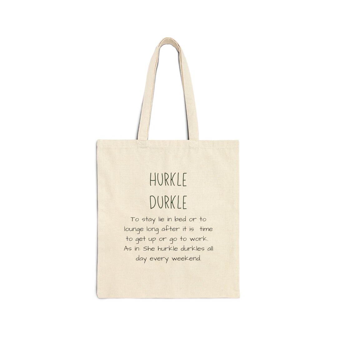 Canvas Tote Bag Hurkle Durkle - Etsy