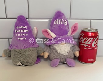 Gnomos de Pascua de felpa personalizados, Gnomo de Conejito de Pascua