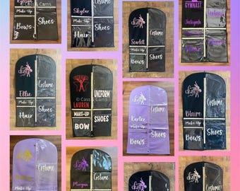 Personalized Garment Bag Dance Cheer Gymnastics Garment Bag