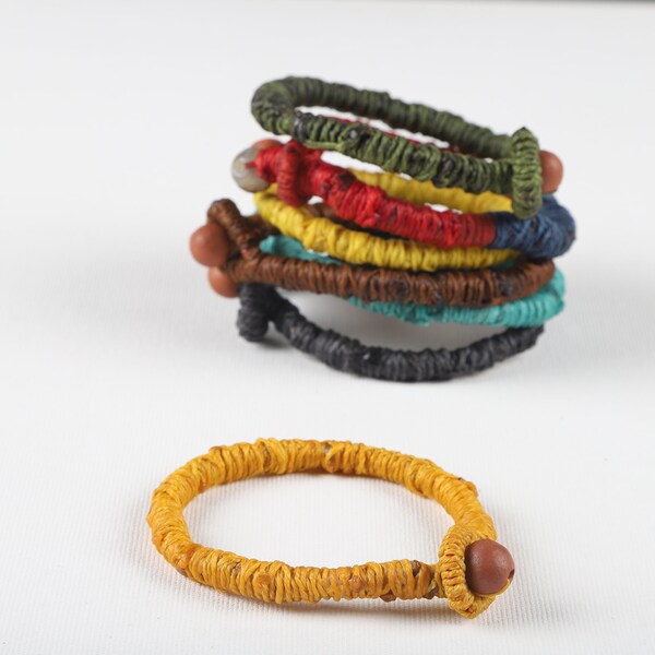 Macrame String Handmade Unisex Bracelet, Natural Waxed Thread Wriststrap Handmade Colorful Bracelets